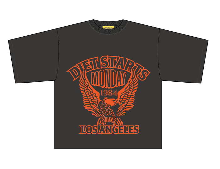 Diet Starts Monday Eagle84 Tee - Vintage Black/Orange