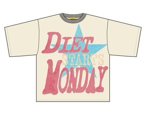 Diet Starts Monday Jumbo Star Tee - Antique White