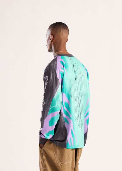 Diet Starts Monday MX Flame Jersey - Teal/Purple
