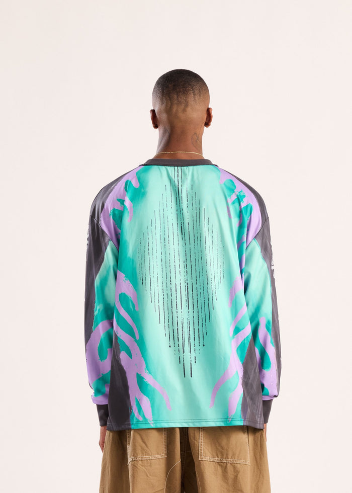 Diet Starts Monday MX Flame Jersey - Teal/Purple