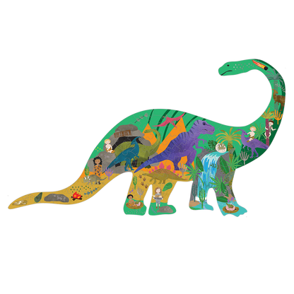 Dino 80pc "Diplodocus" Shaped Jigsaw with Shaped Box
