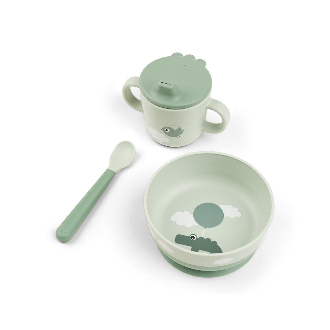 Done by Deer Foodie First Meal Set  - Green - Happy Clouds