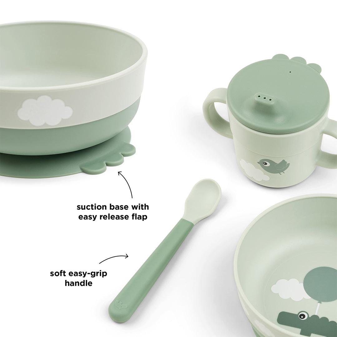 Done by Deer Foodie First Meal Set  - Green - Happy Clouds
