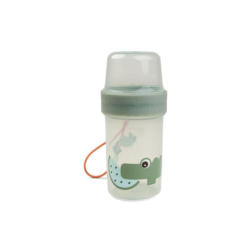 Done by Deer To Go 2-Way Snack Container - Green - Croco