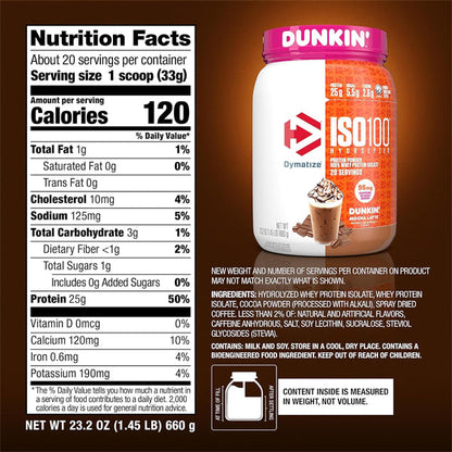 Dymatize ISO100 Hydrolyzed Whey 20 Servings