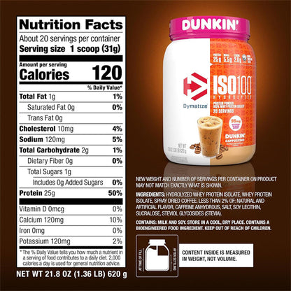 Dymatize ISO100 Hydrolyzed Whey 20 Servings