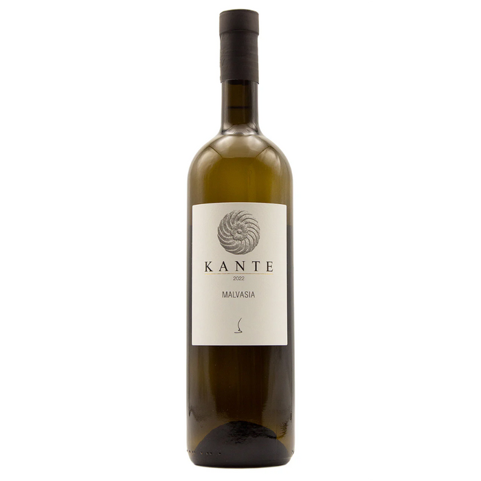 Malvasia 2022 wine bottle, full front view with Kante label