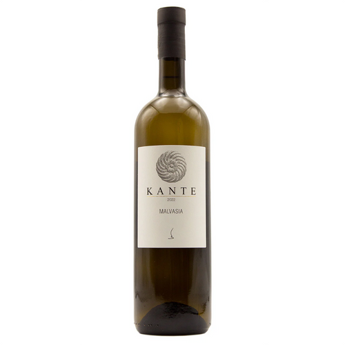 Malvasia 2022 wine bottle, full front view with Kante label