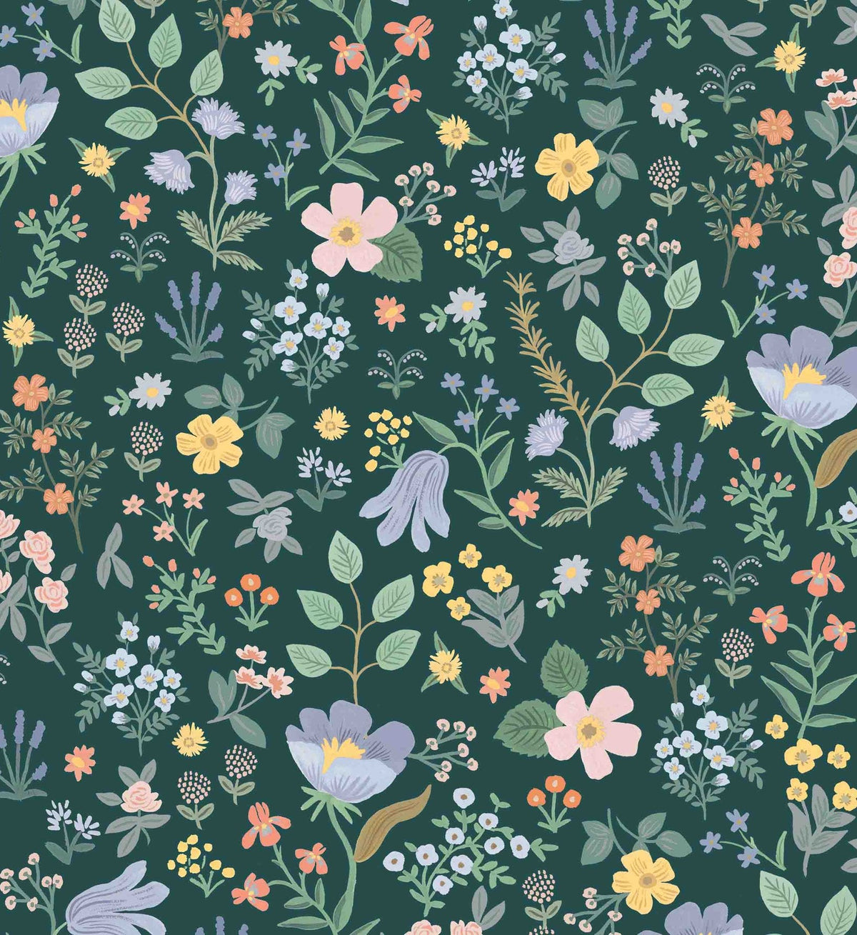 Bramble Fields Peel & Stick Wallpaper - Evergreen