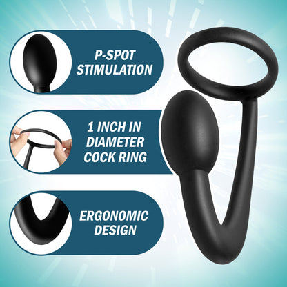 Explorer Silicone Cock Ring and Prostate Plug