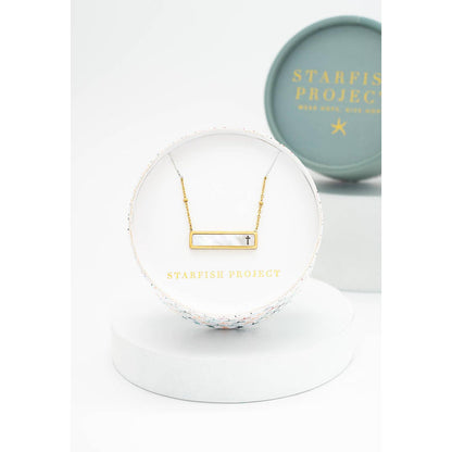 Faith Reversible Cross Bar Necklace