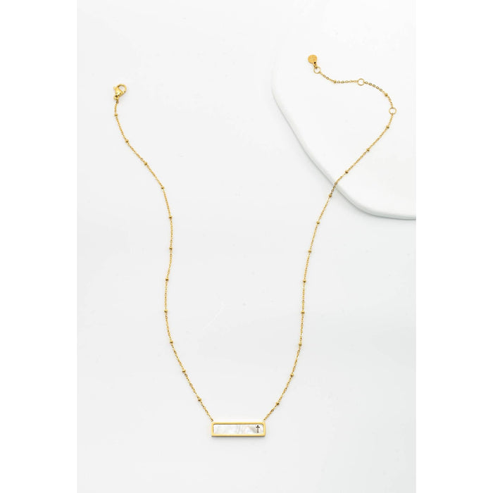 Faith Reversible Cross Bar Necklace
