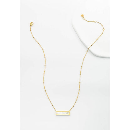 Faith Reversible Cross Bar Necklace
