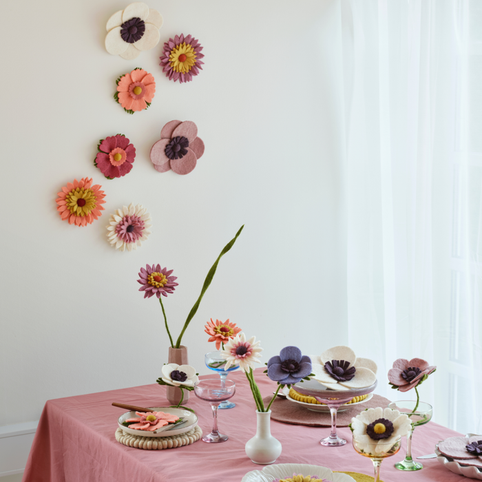 Felt French Anemone - Dusty Rose