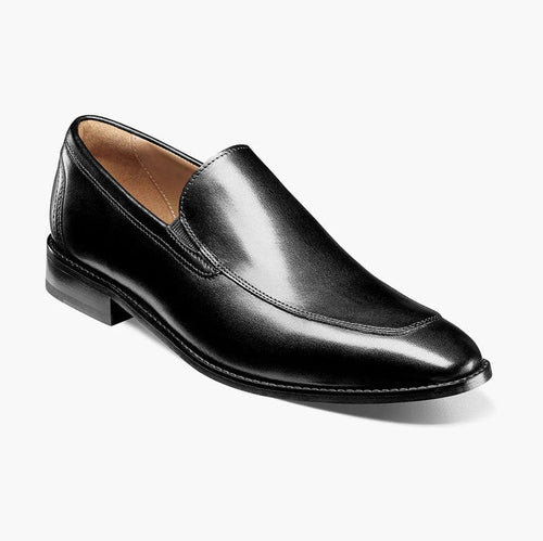 Florsheim Mens Conetta Black Slip On Loafer Leather Dress Shoes