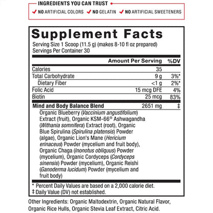 Force Factor Organics Blues Superfood Powder