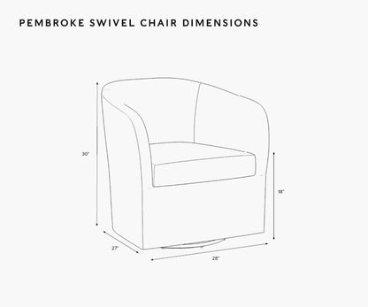 Pembroke Swivel Chair - Climbing Vines