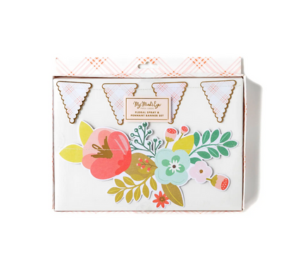 Garden Party Floral & Pennant Banner Set