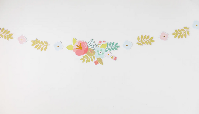 Garden Party Floral & Pennant Banner Set