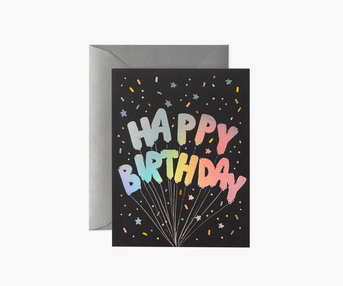 Mylar Birthday Balloons Birthday Cards - Boxed Set