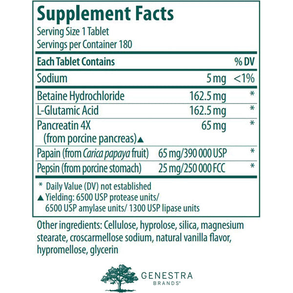 Genestra Digest Plus Enzyme Formula Tablets
