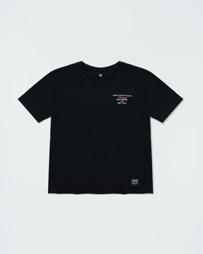 Kingz Gentle Art Club Youth Tee - Front View - Kingz San Diego Chest Logo - Black Youth BJJ Training Tee [color:Black]