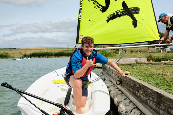 RYA Sailing Instructor on boat