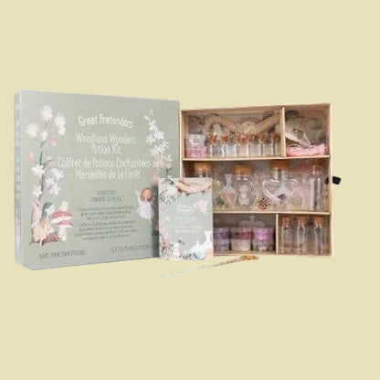Wooden potion kit on White background