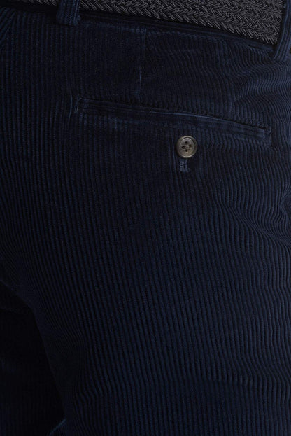 Gurteen Flauelsbuxur - Warwick - Navy 1212/036 - Herrafataverzlun Kormáks & Skjaldar