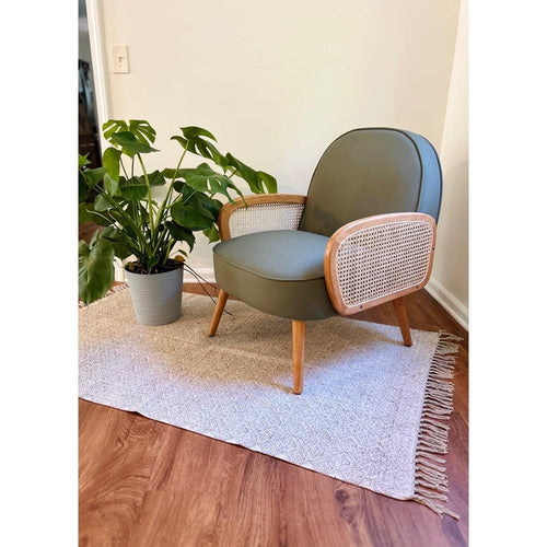 Hand-Woven Block Printed Rug