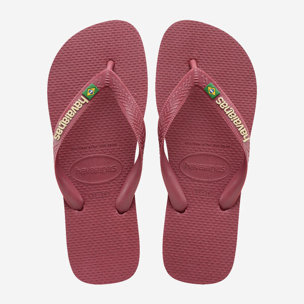Havaianas Brasil Logo Flip Flops - Amaranth