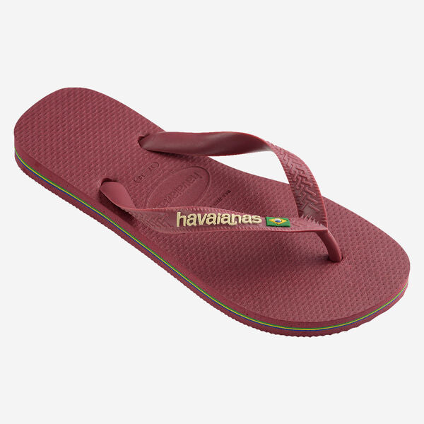 Havaianas Brasil Logo Flip Flops - Amaranth