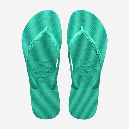 Havaianas Slim Strap Women's Flip Flops - Virtual Green