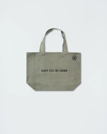 Kingz Heavy Lies the Crown Eco Bag - Back View - HEAVY LIES THE CROWN Text Print - Eco-Friendly BJJ Tote
