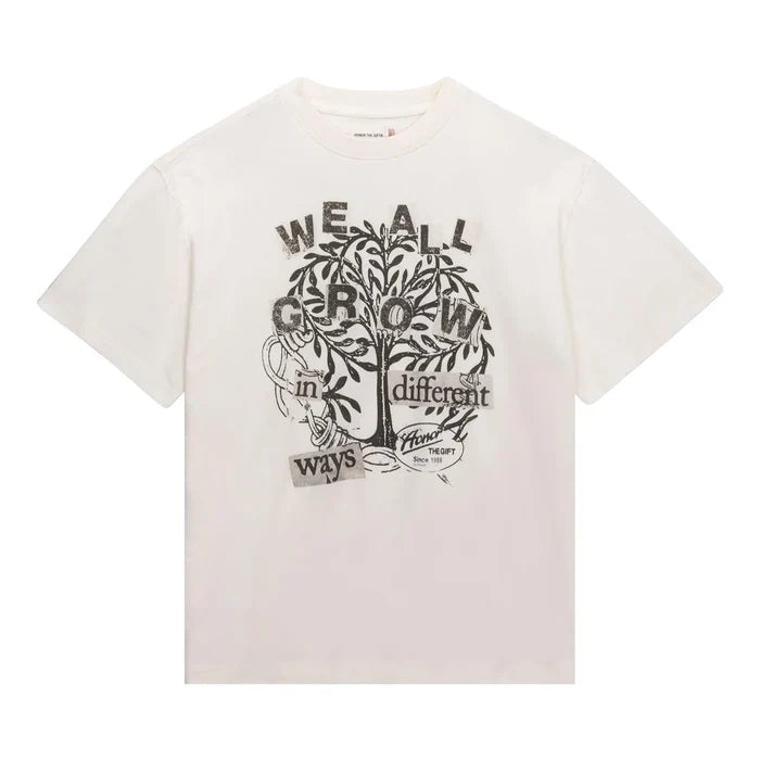 Honor The Gift WE ALL GROW TEE White
