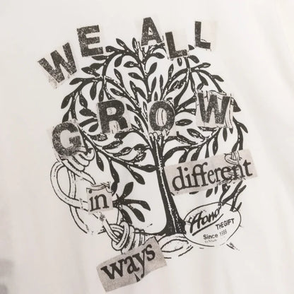 Honor The Gift WE ALL GROW TEE White