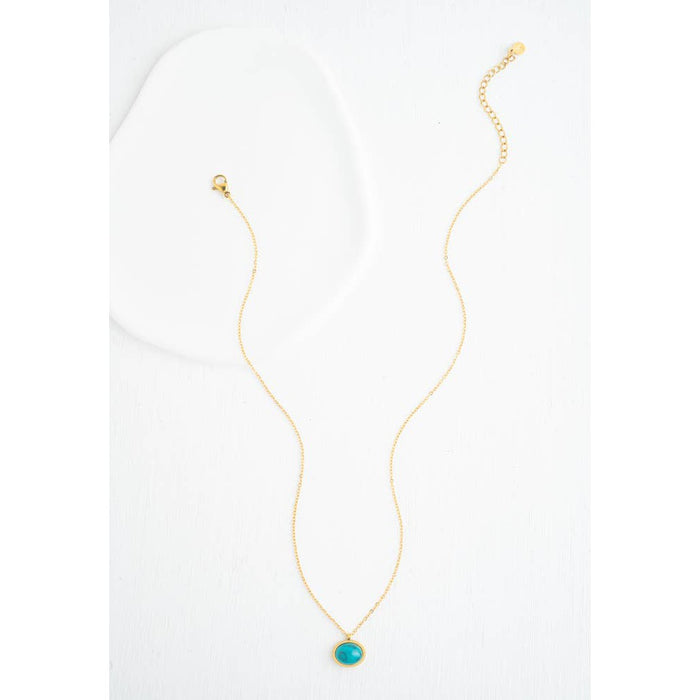 Hopeful Glow Necklace in Turquoise