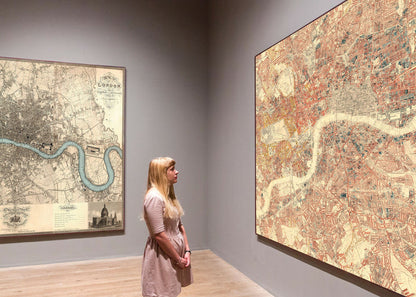 Huge Old Poverty Map of London by Charles Booth, 1888-9