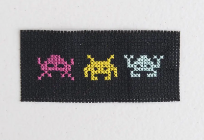 Invaders Mini Cross Stitch Kit In A Matchbox