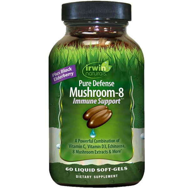 Irwin Naturals Pure Defense Mushroom-8 Immune Support Softgels