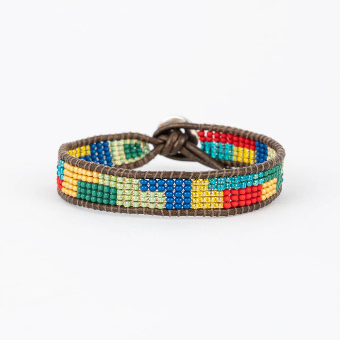 Jigsaw Beaded Bracelet- Assorted Colors- Sold Individually