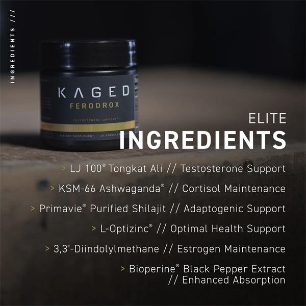 Kaged Muscle Ferodrox Natural Test Support Capsules