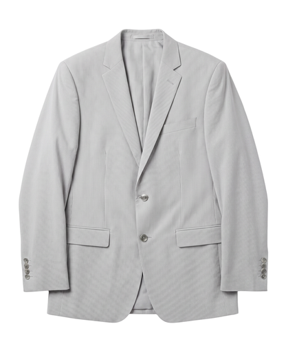 Kenneth Cole New York Gray Pinstriped Cotton Slim Fit Notch Lapel 2-button Suit - The Suit Depot