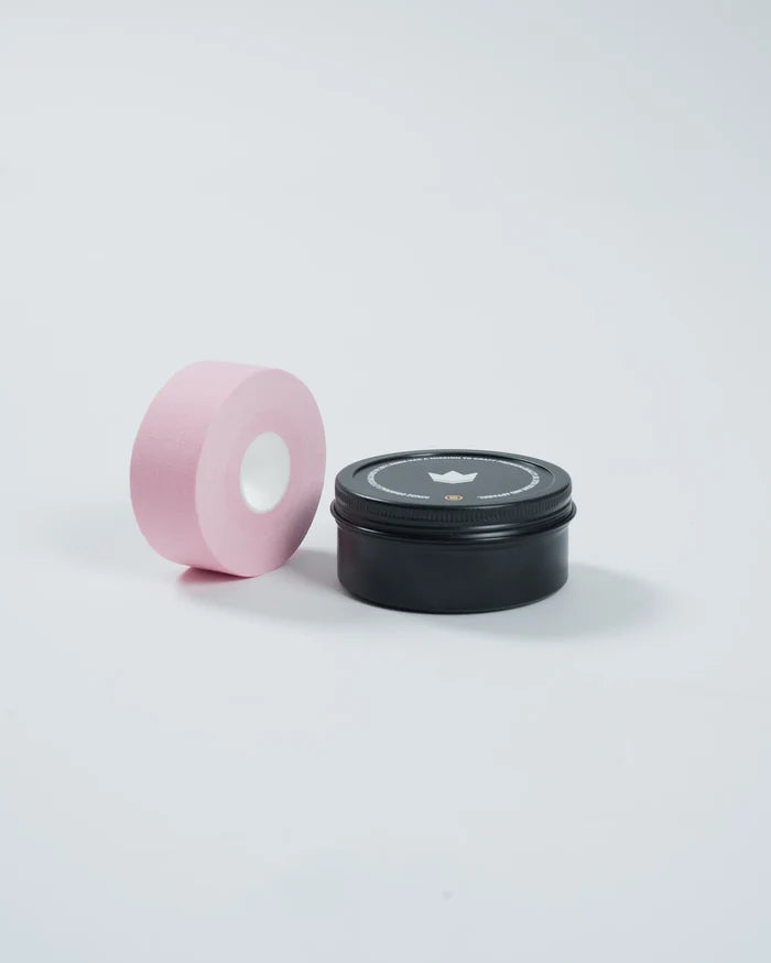 Kingz Athletic Tape Pink - Side View - Pink Sports Tape Roll with KINGZ Container BJJ Joint Support