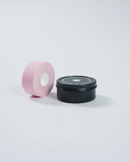 Kingz Athletic Tape Pink - Side View - Pink Sports Tape Roll with KINGZ Container BJJ Joint Support