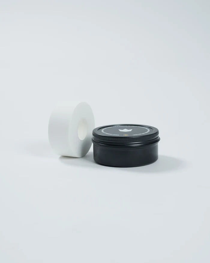 Kingz Athletic Tape White - Side View - White Sports Tape Roll with Product Container BJJ Joint Support