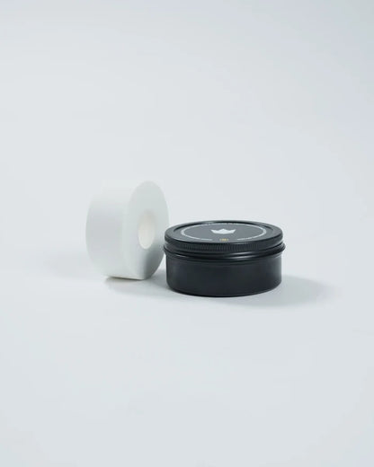 Kingz Athletic Tape White - Side View - White Sports Tape Roll with Product Container BJJ Joint Support