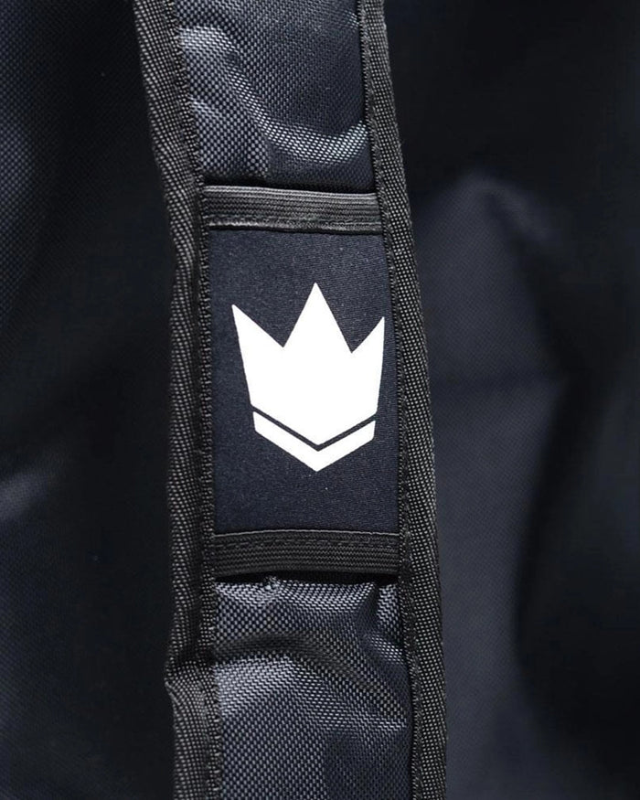 Kingz Convertible Backpack 2.0 XL - Crown Logo Close-Up - Ballistic Nylon Material Detail BJJ Gym Bag