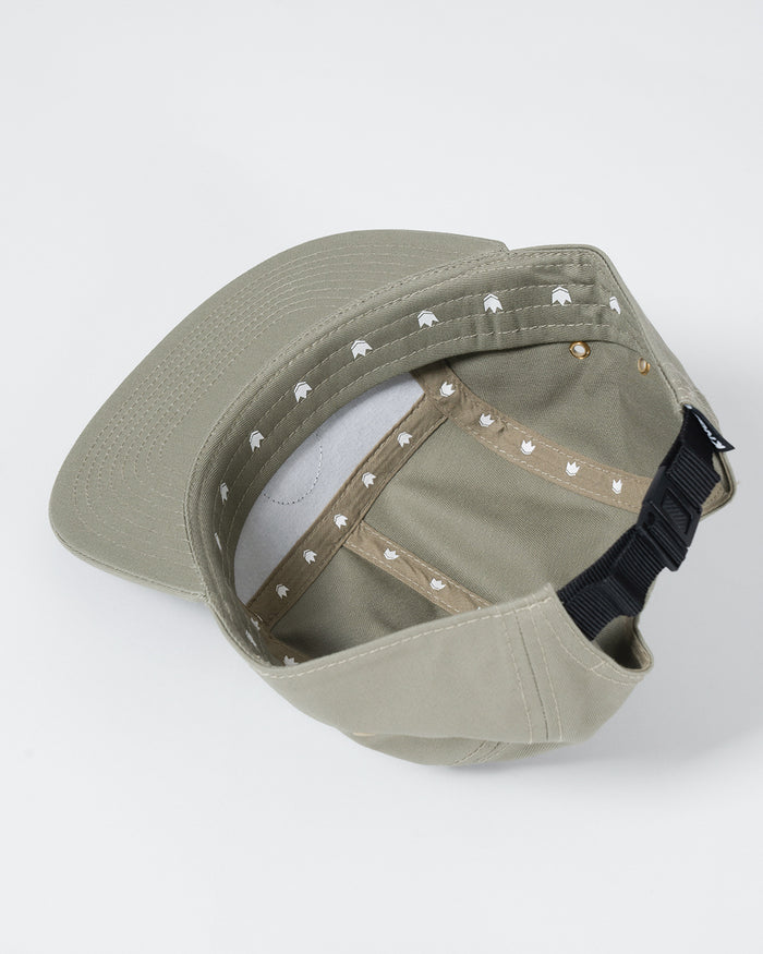 Kingz Crown Patch Strapback Hat Sage Green - Inside View Sage Green Crown Pattern Inner Lining Black Adjustable Strap Minimalist Design Casual Wear Hat [color:Oliver]