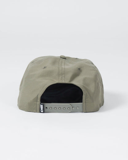 Kingz Original V2 Snapback - Green - Back View Adjustable Strap Green Fabric White KINGZ Tag Casual Headwear BJJ Training Hat [color:Green]